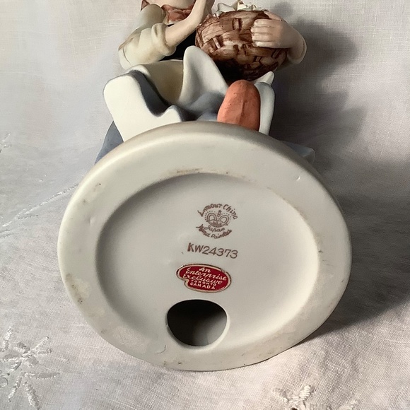 Lamour porcelain girl with flowers figurine - Picture 5 of 7